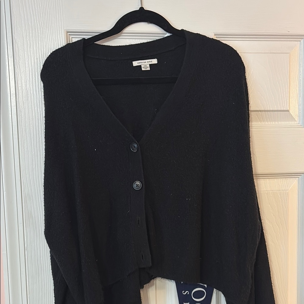 American Eagle Outfitters Black Cardigan Sweater